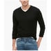J. Crew Men's Merino Wool Blend V-Neck Sweater Black Size L NWT