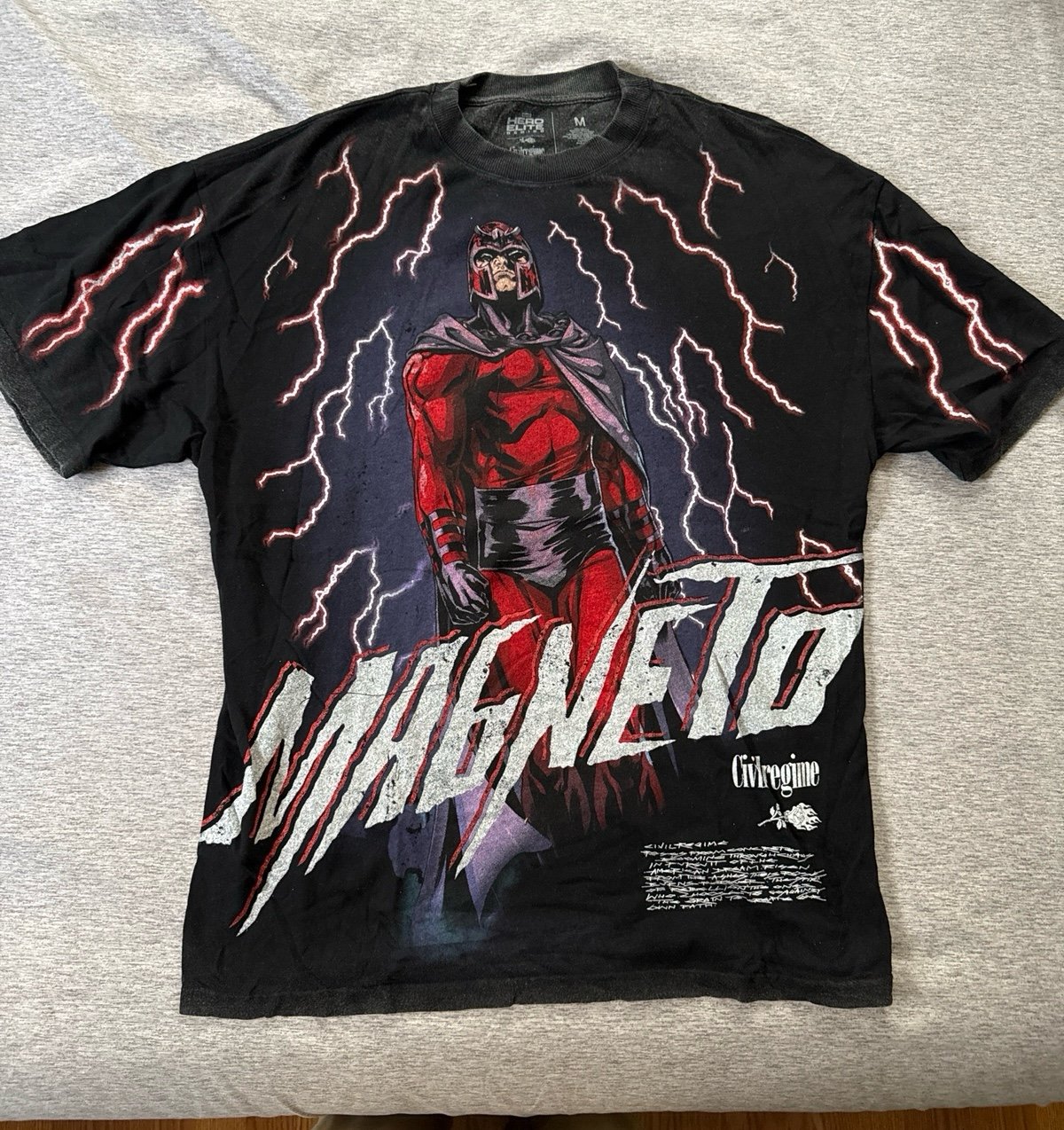 Civil Regime x Civil Regime x MARVEL “Magneto’s Wrath” Oversized T-Shirt Size MD
