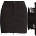MOTHER High Waisted Smokin' Double Frayed Denim Mini Skirt 27 NWT