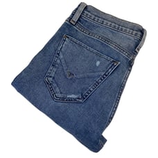Hudson Lana Boyfriend Distressed Medium Wash Mid Rise Denim Jeans Size 25