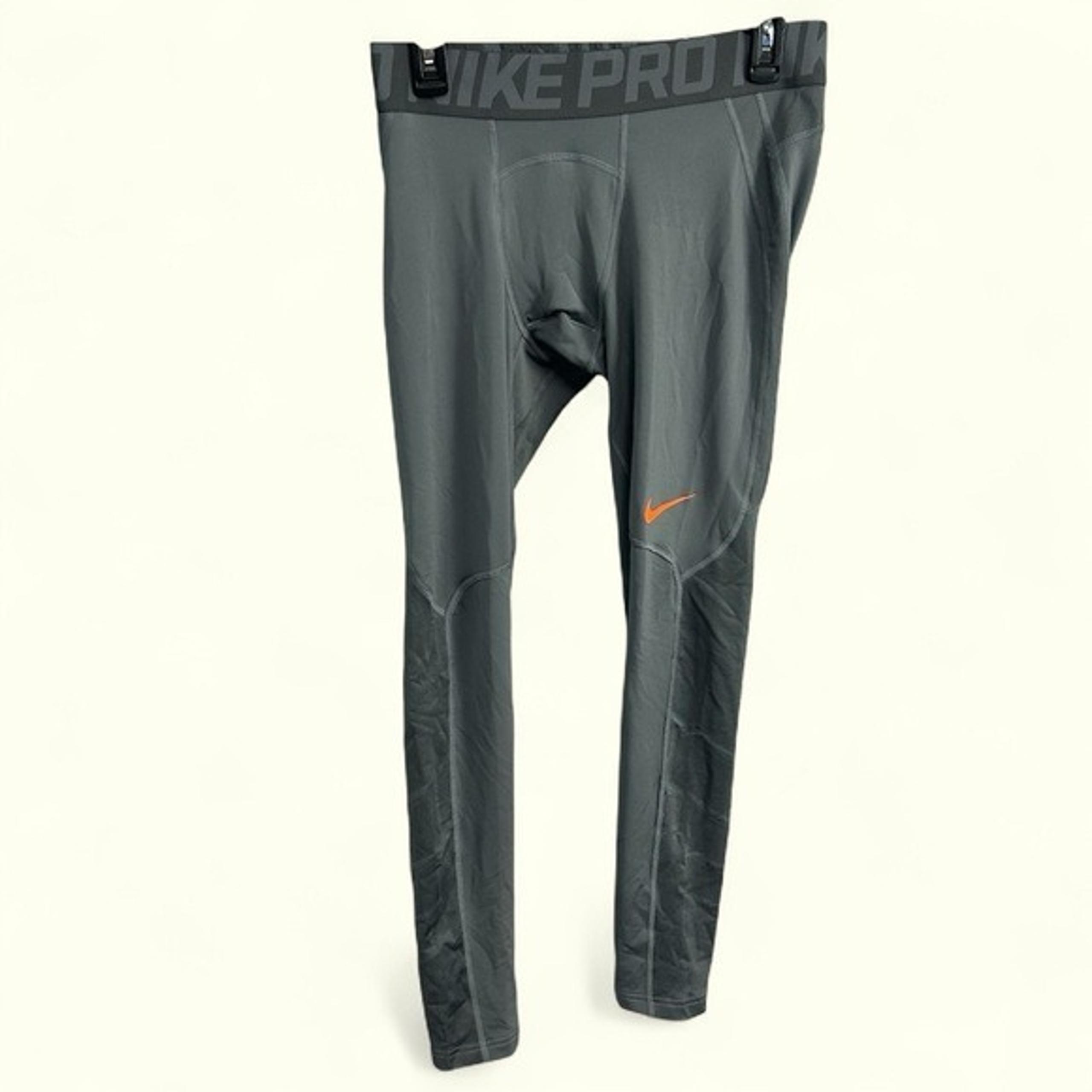 Nike Pro Leggings men's pants New hyperwarm base layer training grey Large activ