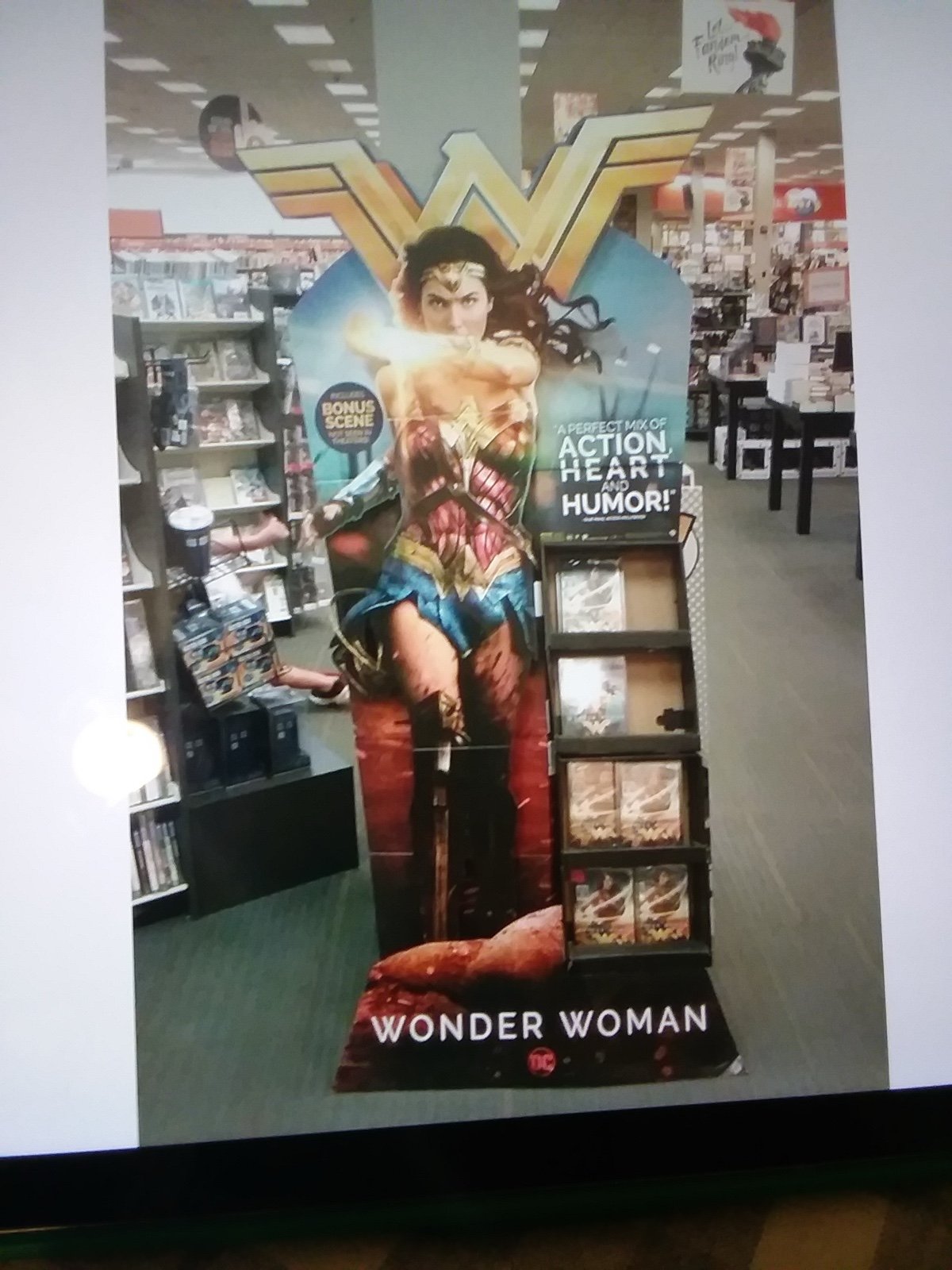 GAL GADOT WONDER WOMAN CARDBOARD LIFESIZE STANDEE STORE DISPLAY NEW DC COMICS