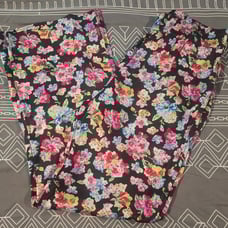 GANNI Satin Floral Pants