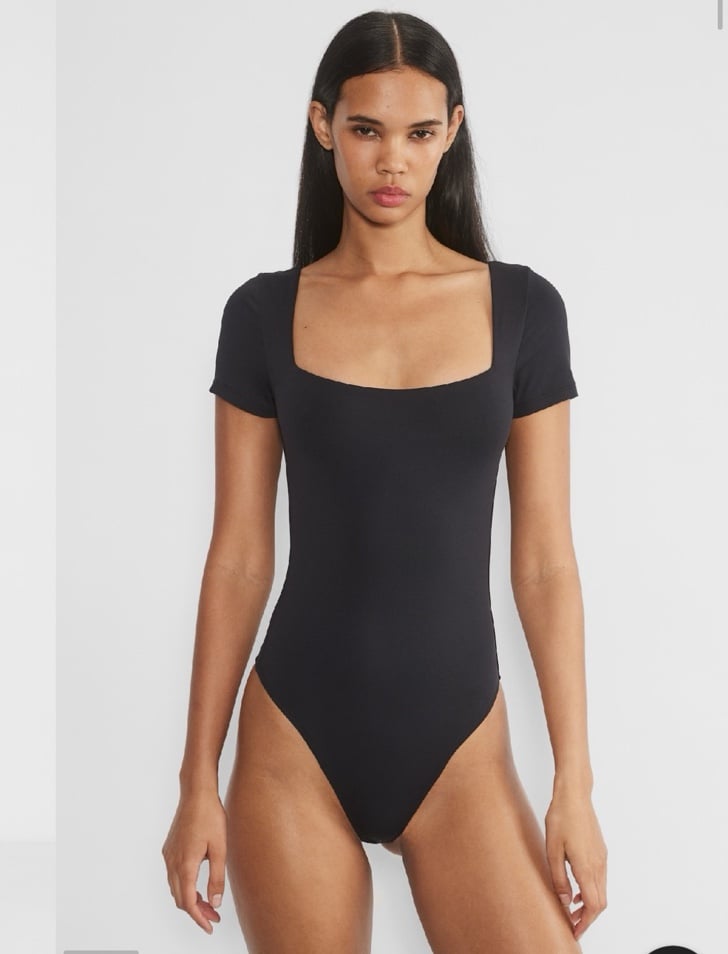 Aritzia Original Contour Squareneck Bodysuit Black Size XS