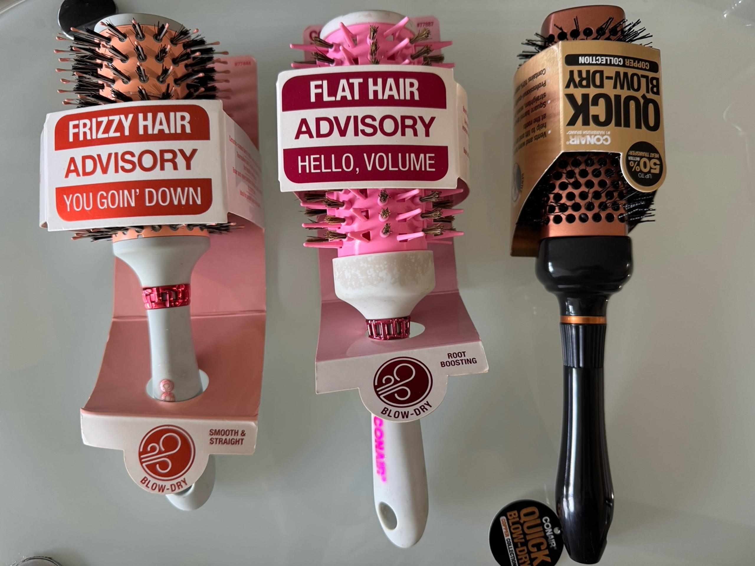 Set of 3 Conair Hair Brushes – New in Package (Volumizing + Styling Tools)