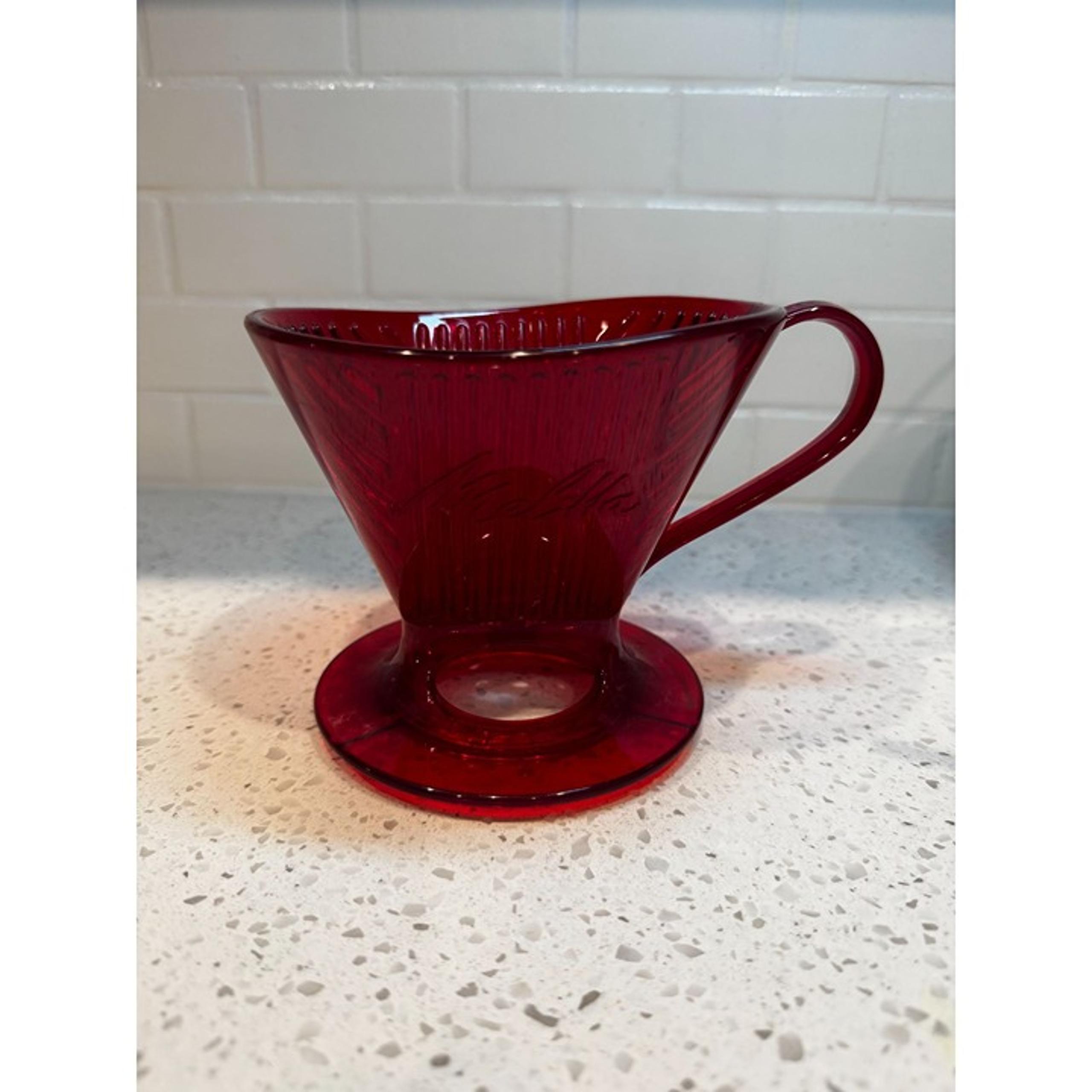 MELITTA Signiture 1-cup pour over tritan translucent cup red coffee tea espresso