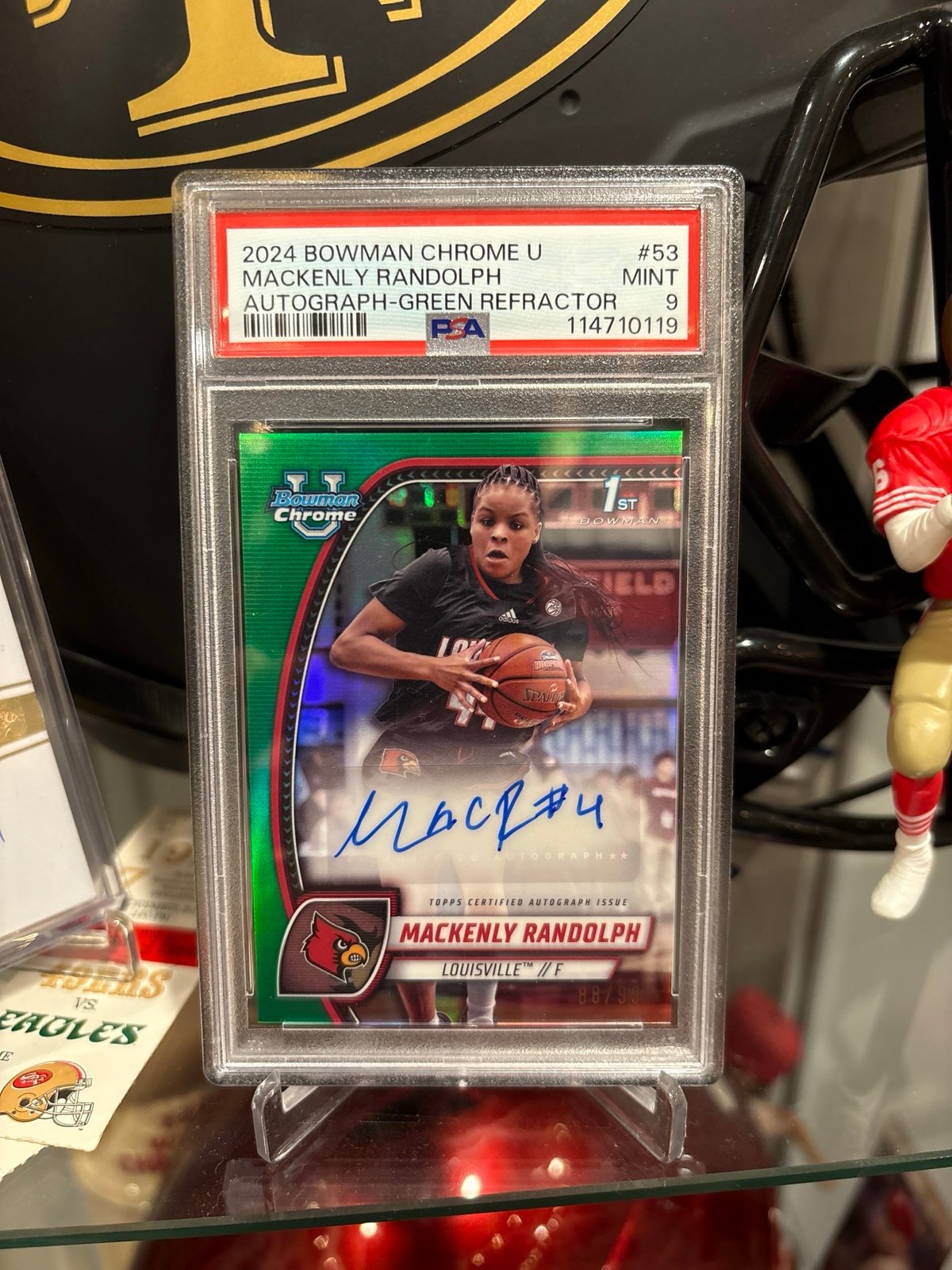 2024 Bowman Chrome U Mackenly Randolph Auto Green Refactor /99 PSA 9