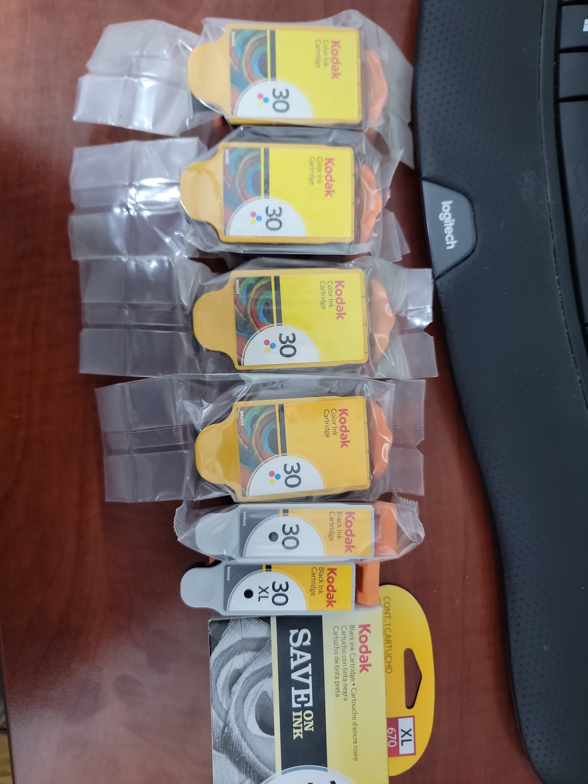 Kodak ink - 7 total black and color