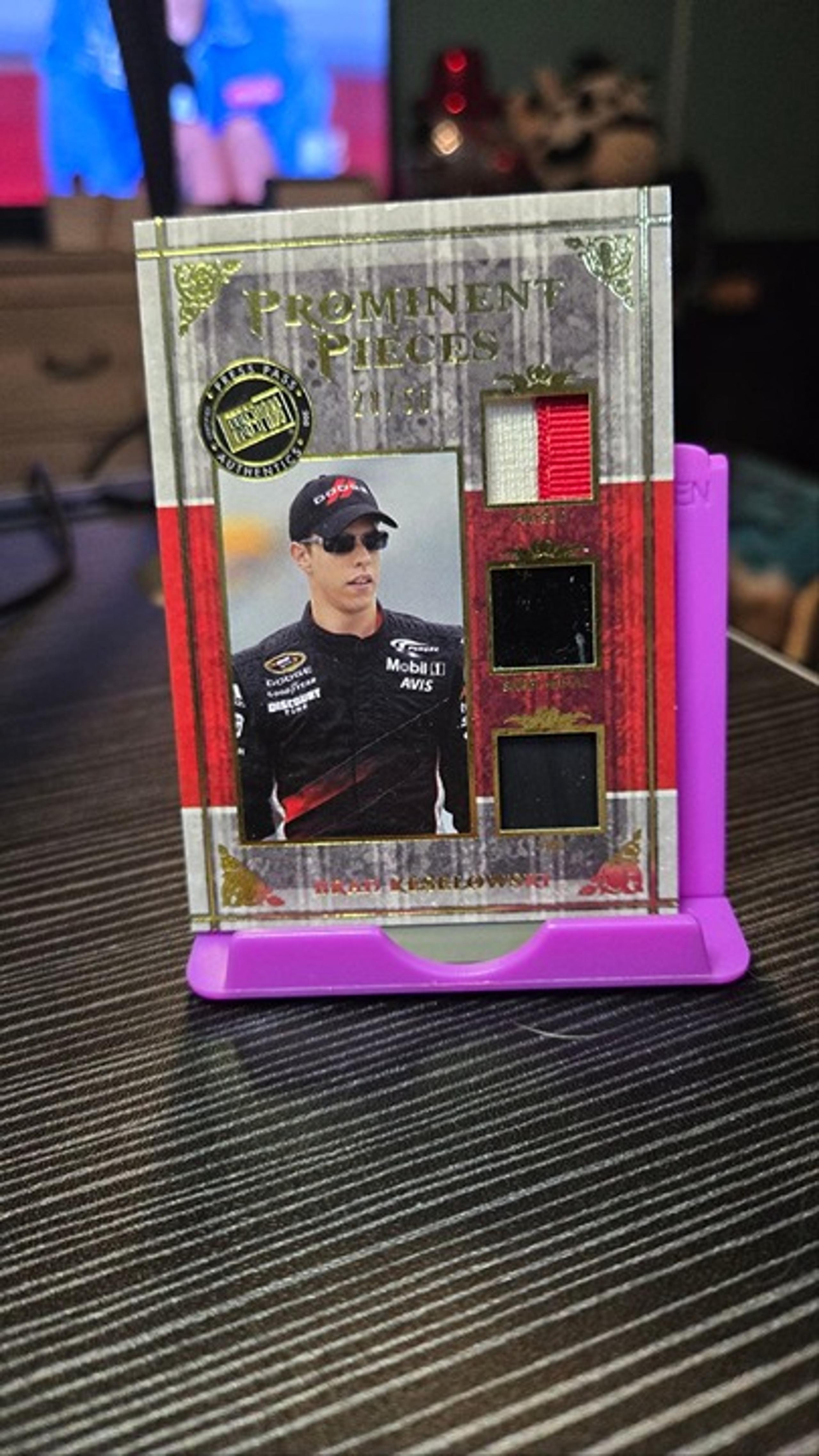 BRAD KESELOWSKI Prominent Pieces /50 Gold PP-BK MINT Memorabilia