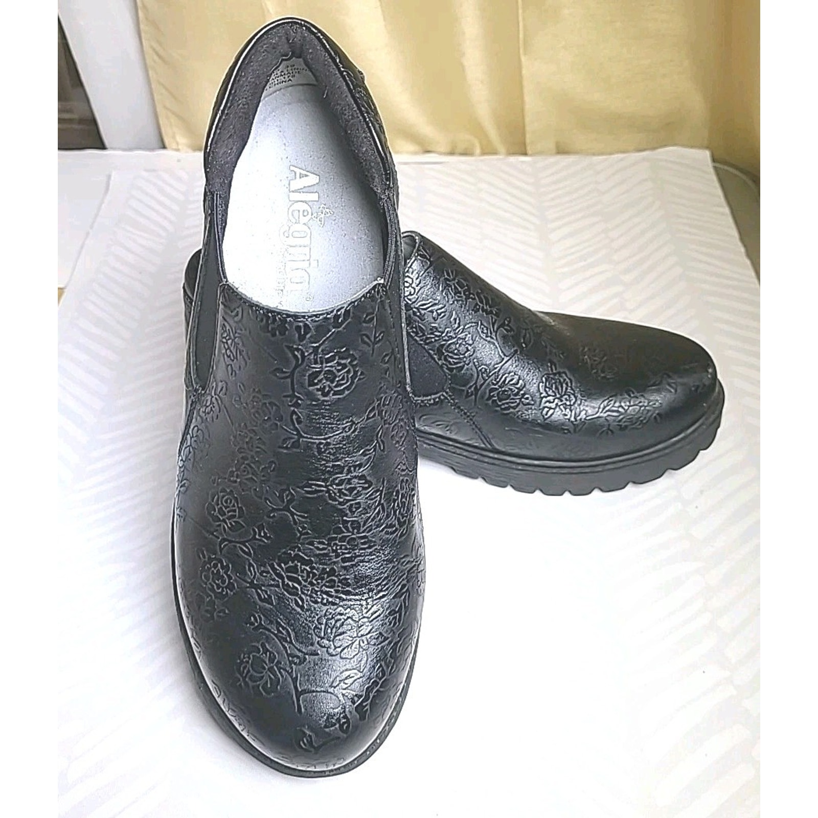Slip Resistant Alegria Ramona Class Act Leather Black Womens Size 8 9 Eu39 NWOB