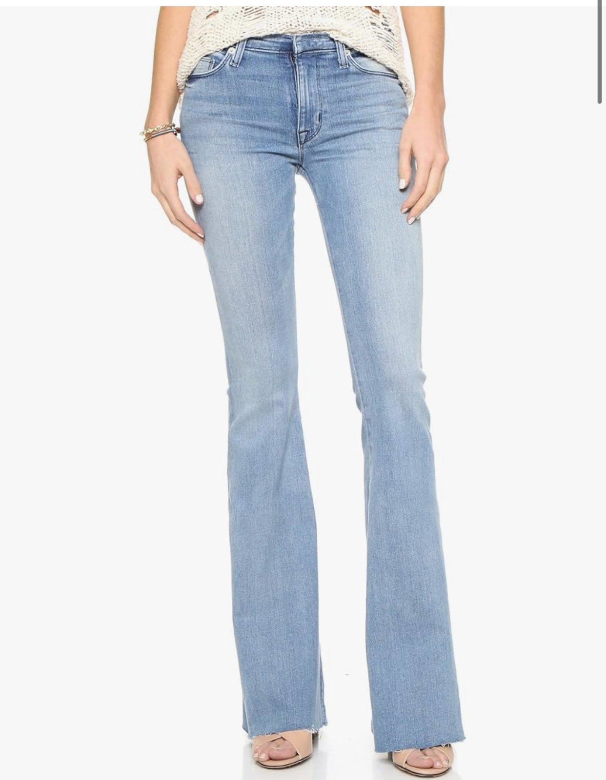 Hudson Tyler Cutoff Waistband Flare Jean