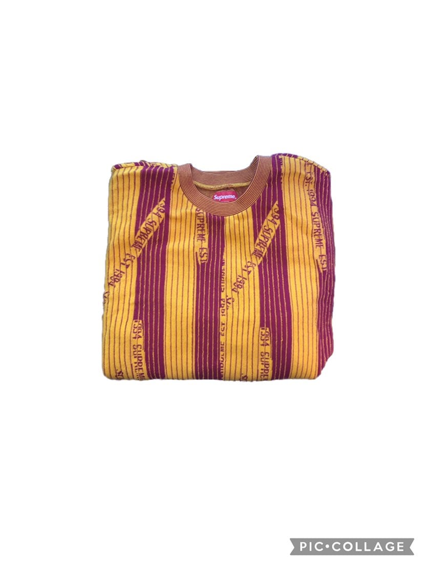 Supreme Textured stripe crewneck