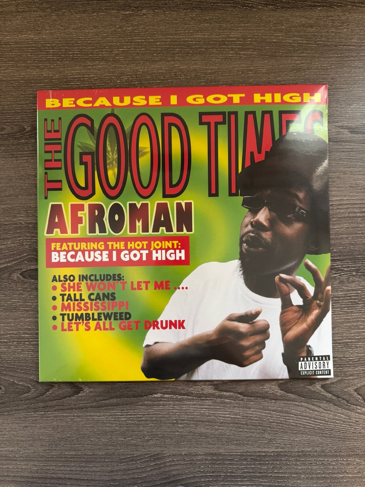 Afroman - The Good Times Because I Got High LP Cloudy Green Vinyl, In Hand