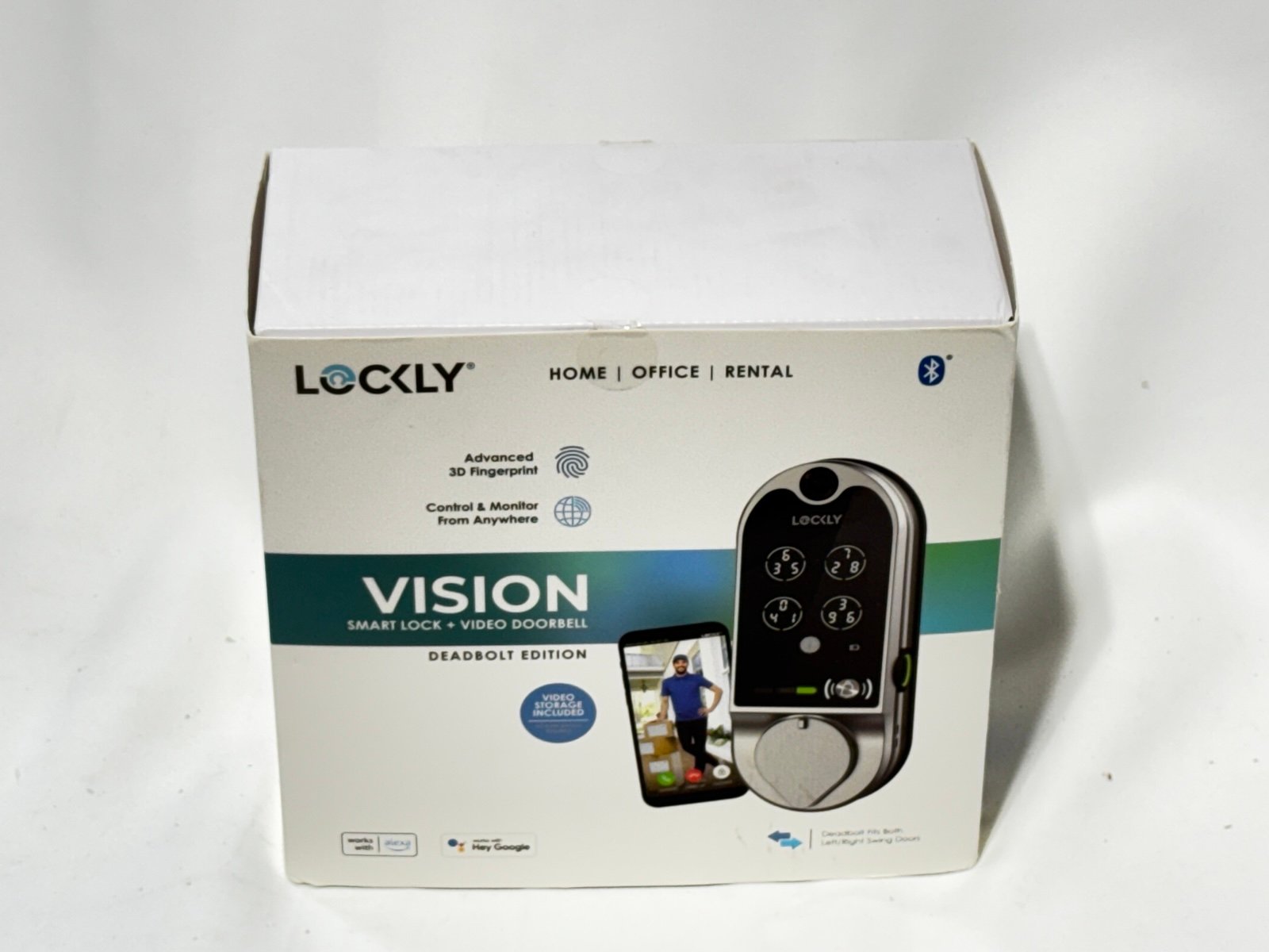 Lockly Vision Smart Lock + Video Doorbell - Satin Nickel