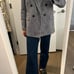 theory grey blazer size 6