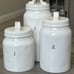 Rae Dunn canister set with lids