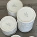 Rae Dunn canister set with lids