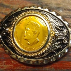 Vintage George Wallace Coin/Token Belt Buckle B