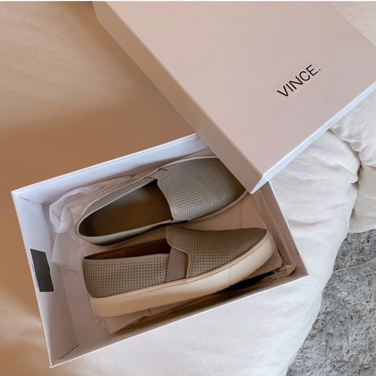 Vince Blair Leather Perforated Slides