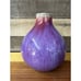 Purple Flambé Pottery Vase 9” Tall And 7” Wide