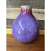 Purple Flambé Pottery Vase 9” Tall And 7” Wide