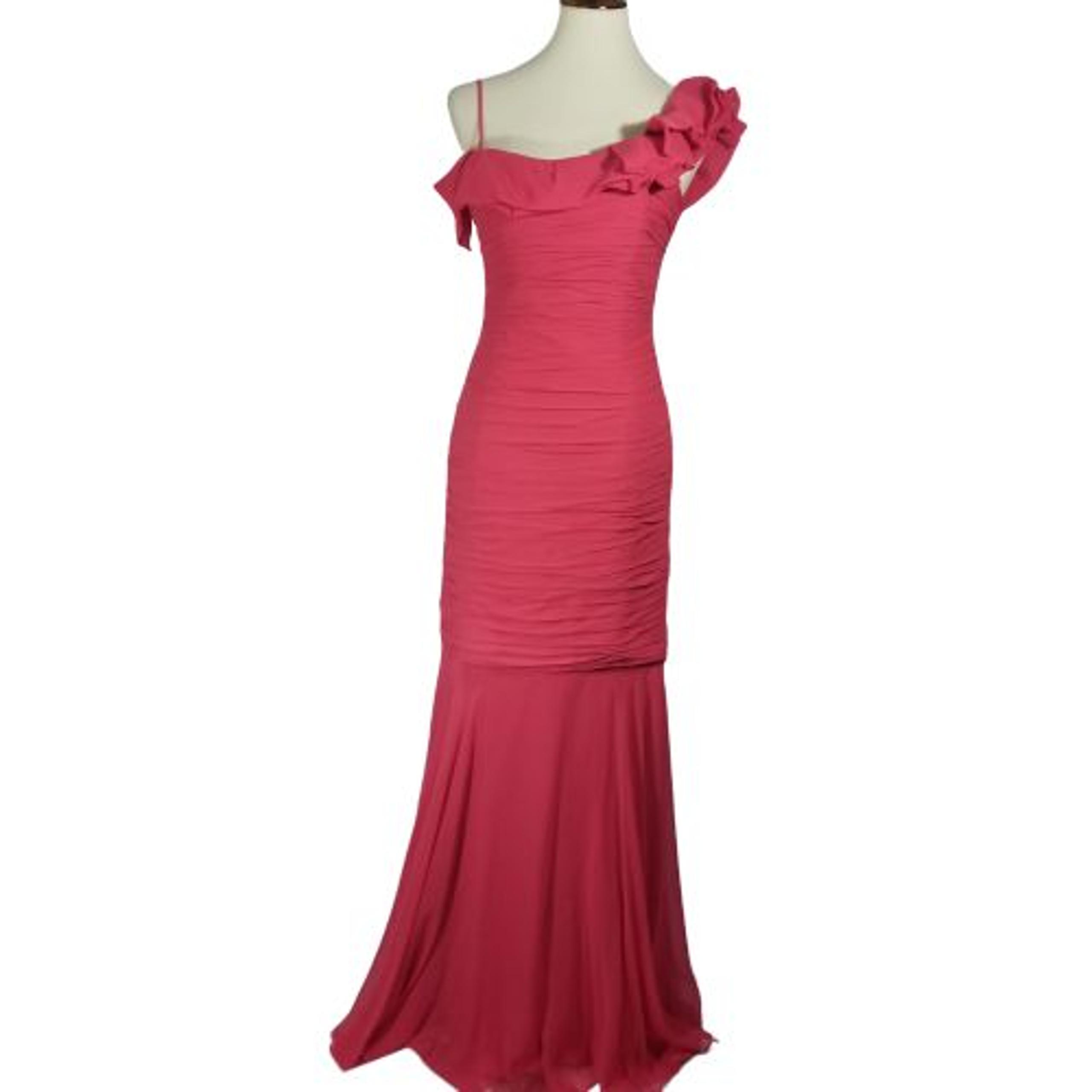 Rickie Freeman Teri John hit pink gown