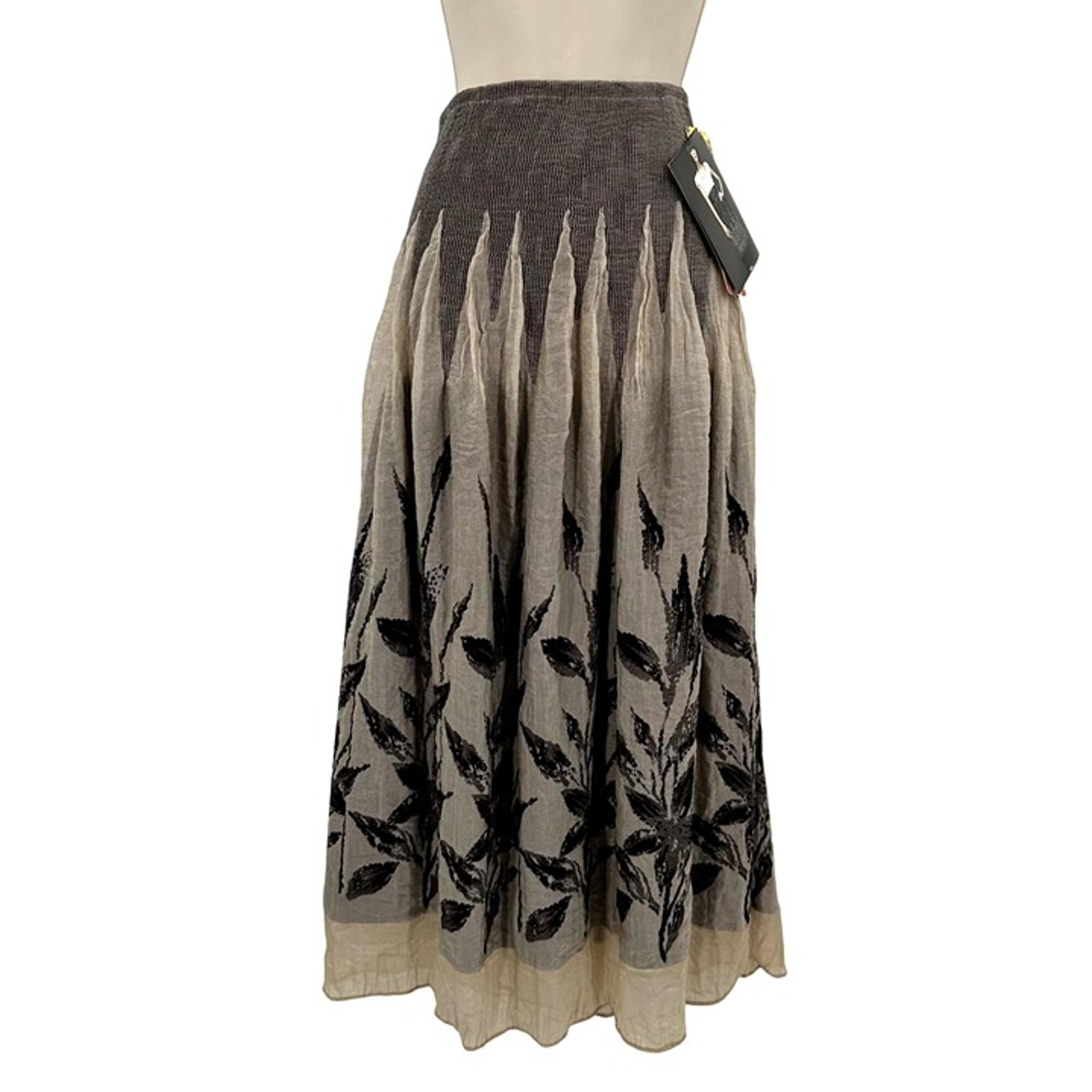 NWT Anthropologie Lapis Womens Jaime Tan Brown Elastic Waist Maxi Skirt OS