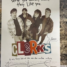 Kevin Smith & Jason Mewes Signed Clerks 27x40 Full Size Poster Autograph JSA COA