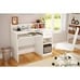 Computer Desk Writing Table with Drawer Shelves White