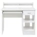 Computer Desk Writing Table with Drawer Shelves White