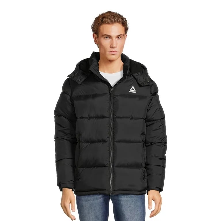 Reebok Men's Hooded Puffer Jacket, Size small preowned
