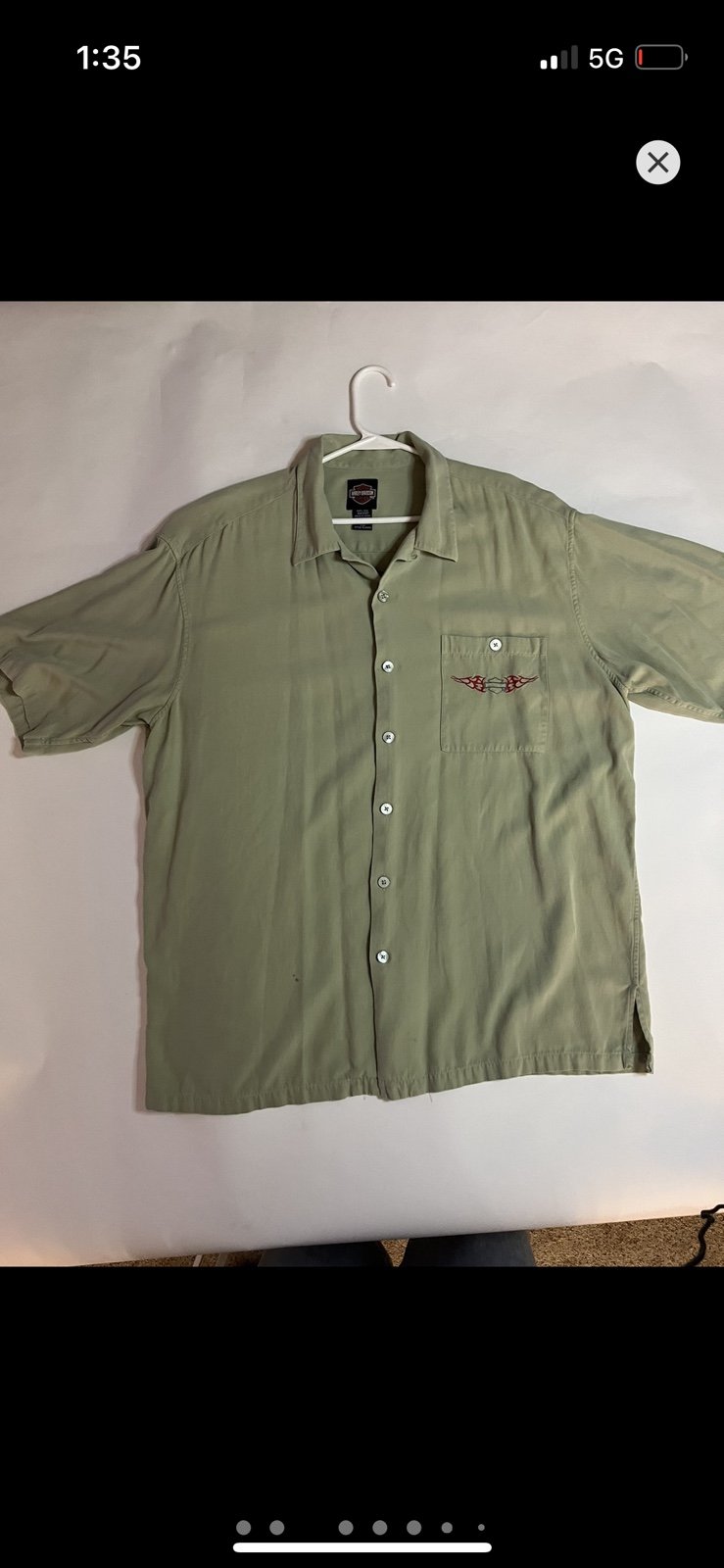 Harley Davidson Silk Shirt After The Ride Martini / XL