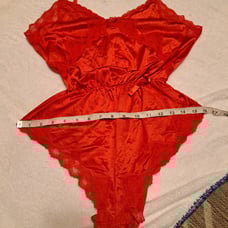 Vintage Red Lace Teddy Lingerie size 36