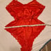 Vintage Red Lace Teddy Lingerie size 36