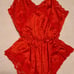 Vintage Red Lace Teddy Lingerie size 36