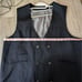 Sergio Valentino Black Blazer Suit Jacket and Vest Diamond Collection Size 48L