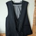 Sergio Valentino Black Blazer Suit Jacket and Vest Diamond Collection Size 48L