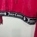 Juicy Couture Pink Party Velour Hoodie Sweatshirt Black Band NWT!