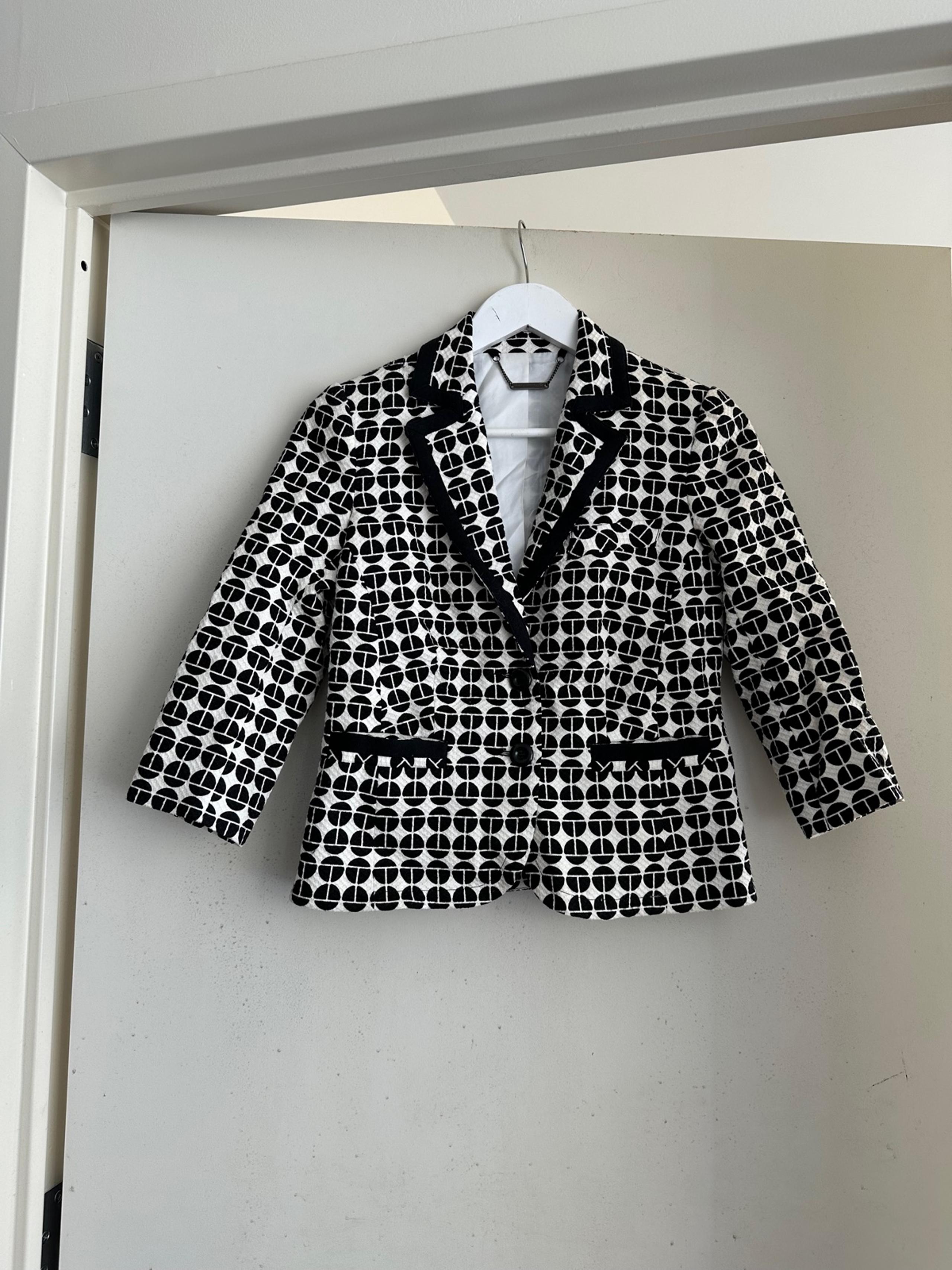 Trina Turk Black & White Print Blazer