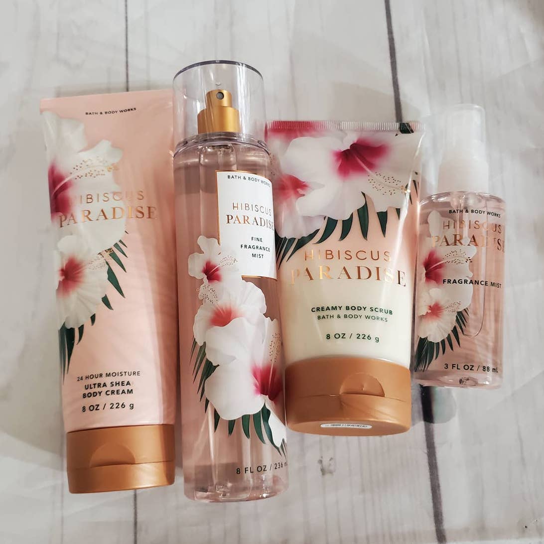 NWT Bath & Body Works Hibiscus Paradise Body Care Scrub Lotion Cream Fragrance