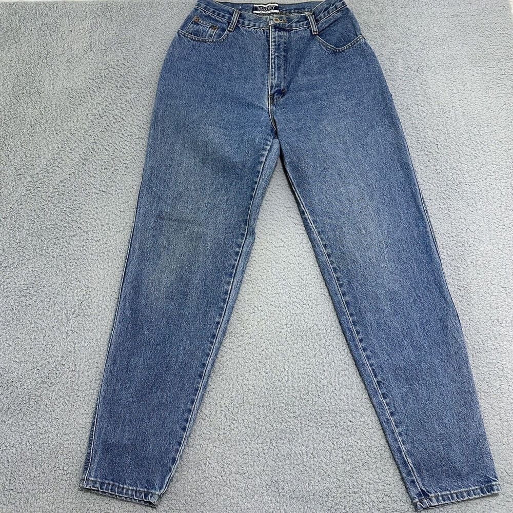 Vintage Nuovo High Rise Denim Jeans Medium Wash Made In USA Size 11/12 L