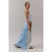 NEW BDG Adrienne Nylon Color Block Wide Leg Track Pants XS Blue Tan White