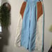 NEW BDG Adrienne Nylon Color Block Wide Leg Track Pants XS Blue Tan White