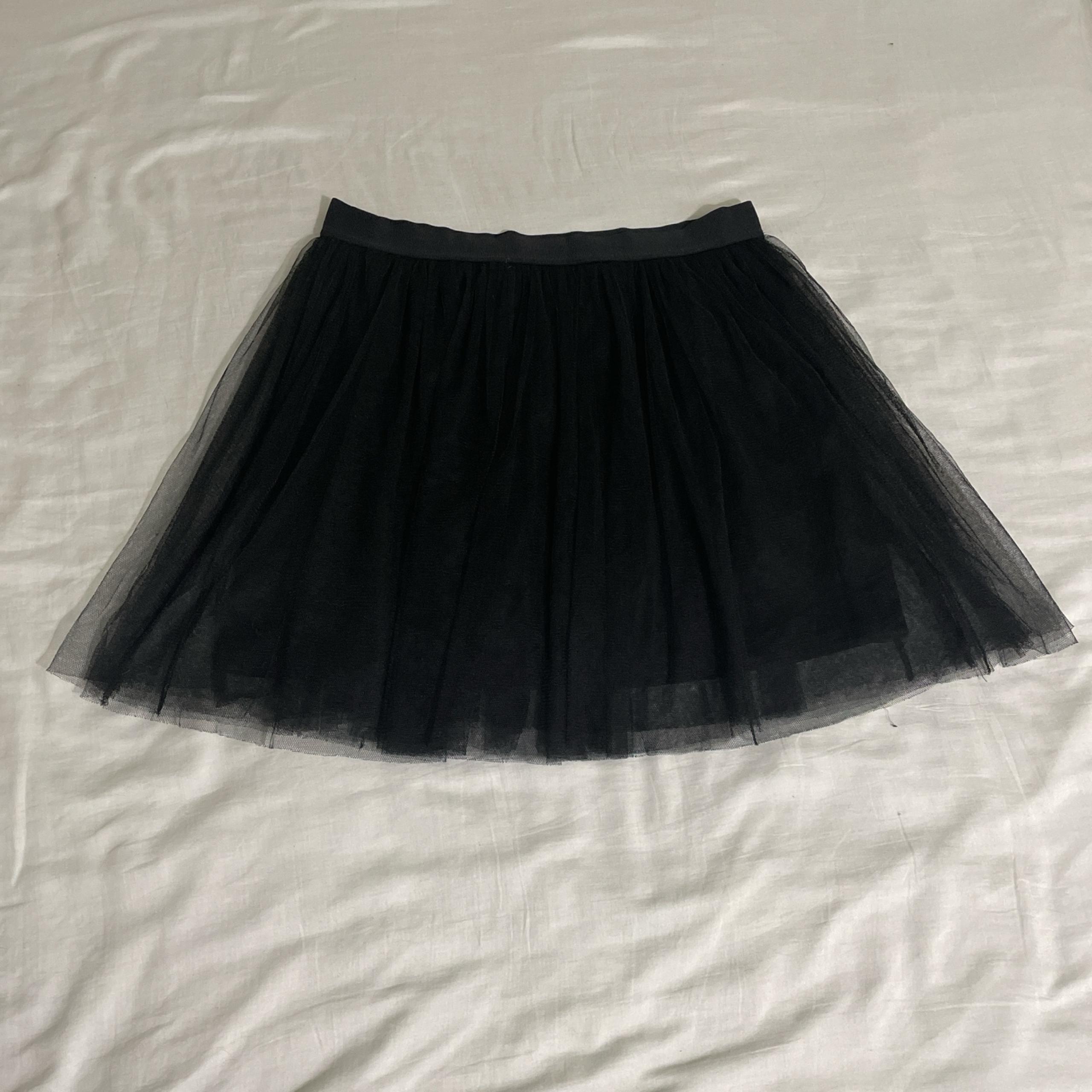 Goth tutu black Y2K Lauren Conrad size large mini skirt tulle