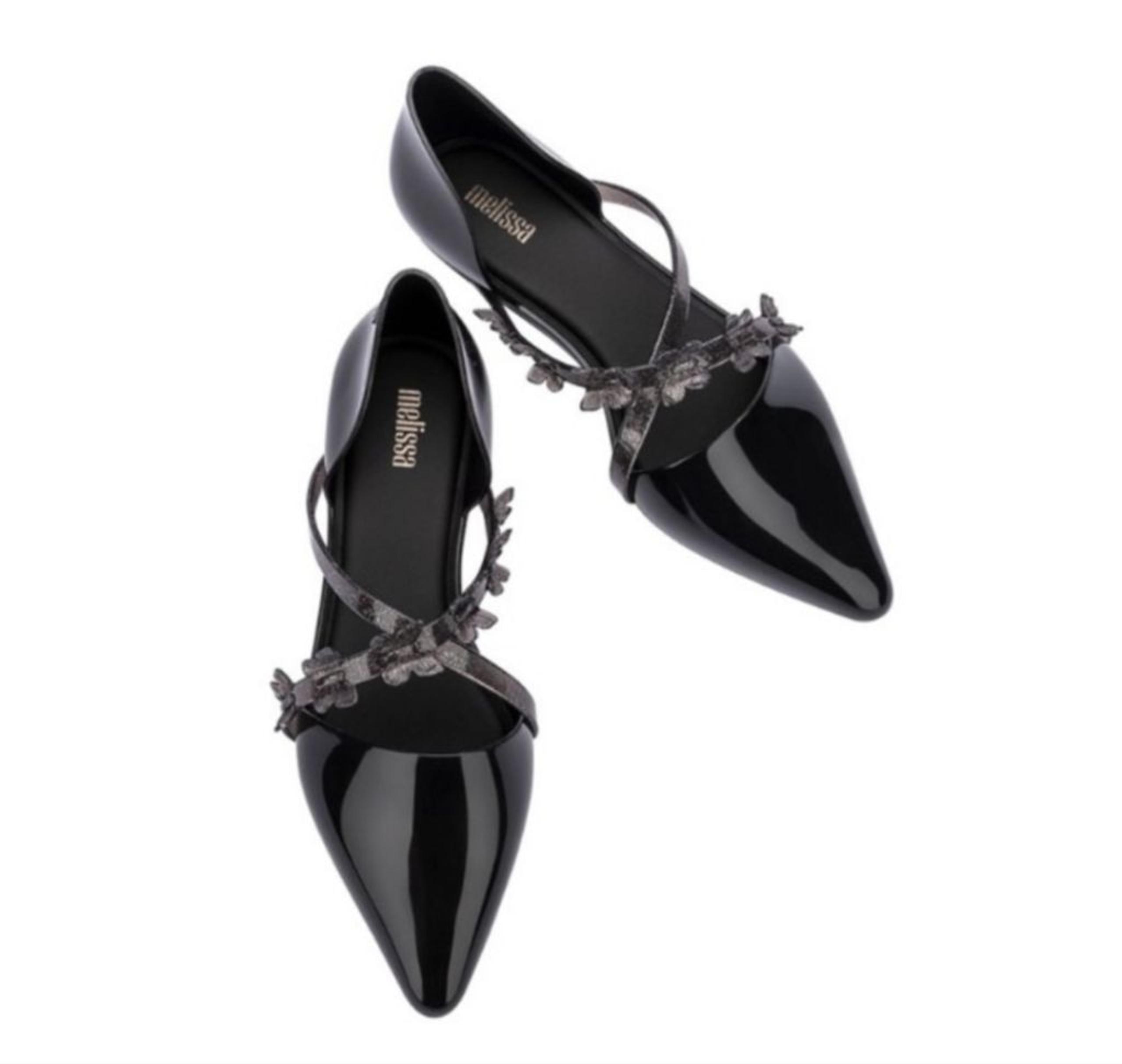 Melissa Pointy D'Orsay Stripe Fly Flat 8
