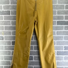Vintage Y2K MetroStyle Yellow Golden Zippered Closure & Ankle Leather Pants