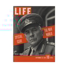 Life Magazine - September 25, 1939 - WWII begins, fashion, and great vintage ads