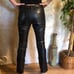 Rocker Biker Boot-Cut Leather pants