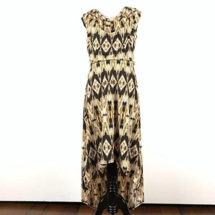 Ronnie Nicole dress size 4 cowl neck southwestern