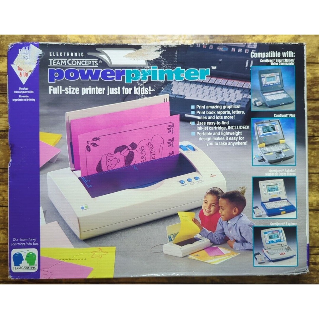 Rare Vintage Team Concepts Junior Computer Power Printer Plus Brand New In Box
